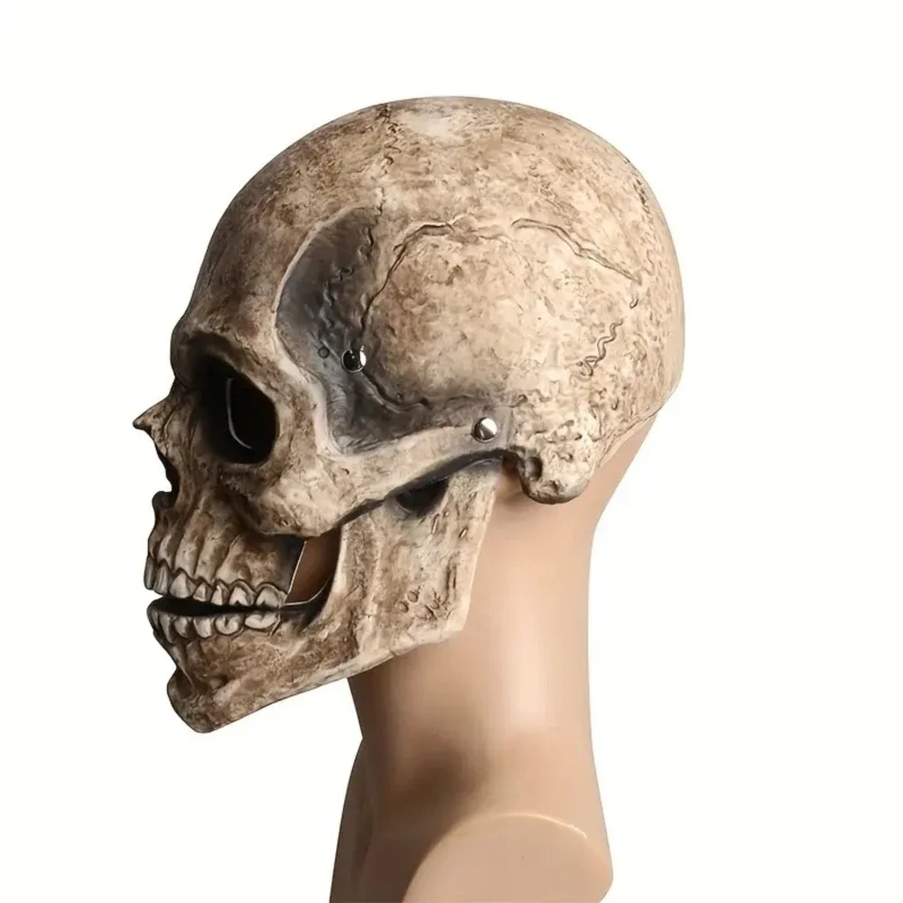 Skull Moving Mouth Mask Headgear Full Head Skull Mask Accessory